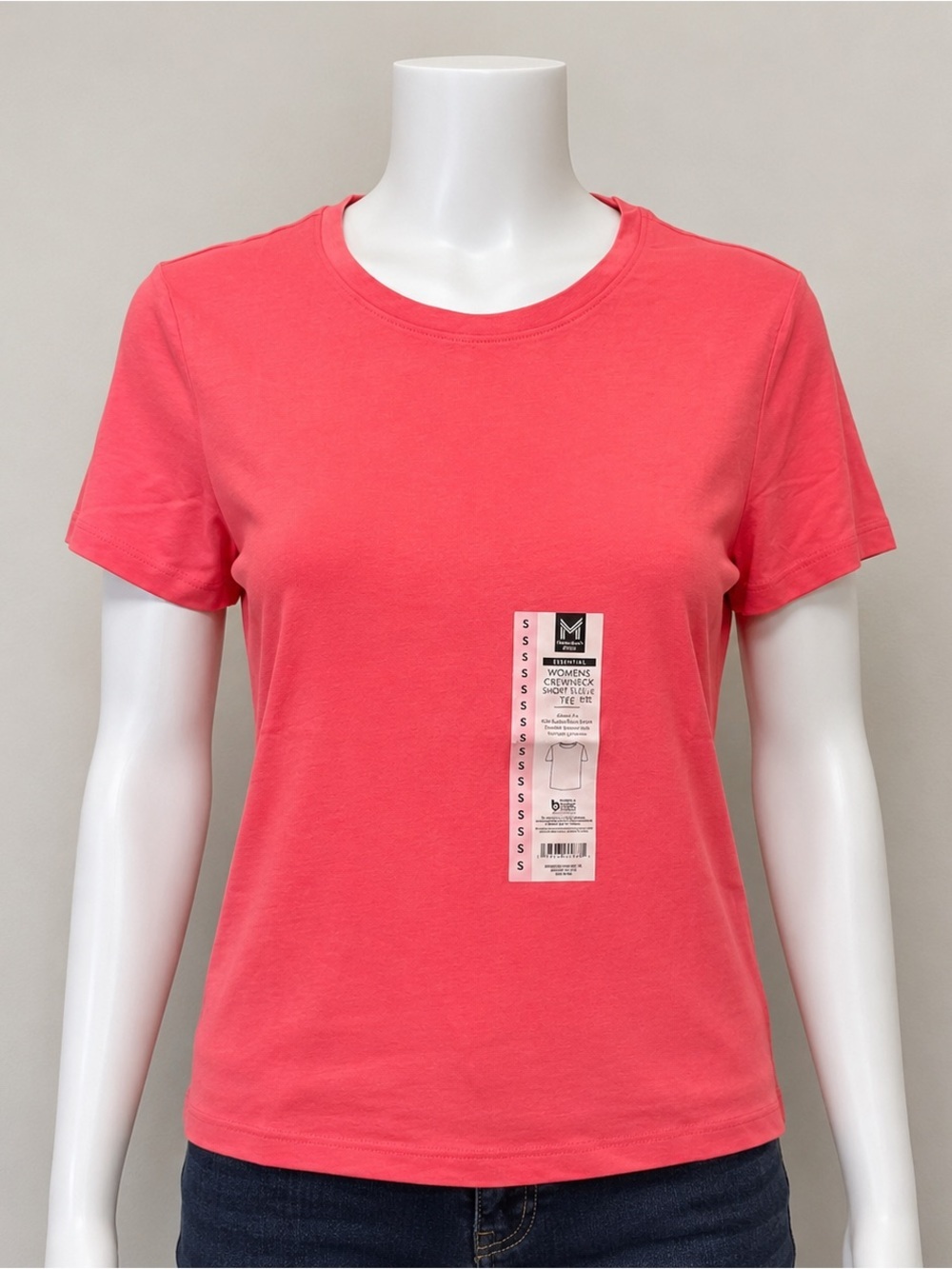 Member’s Mark Essential Women’s Pink Crewneck Tee Shirt Size S NWT